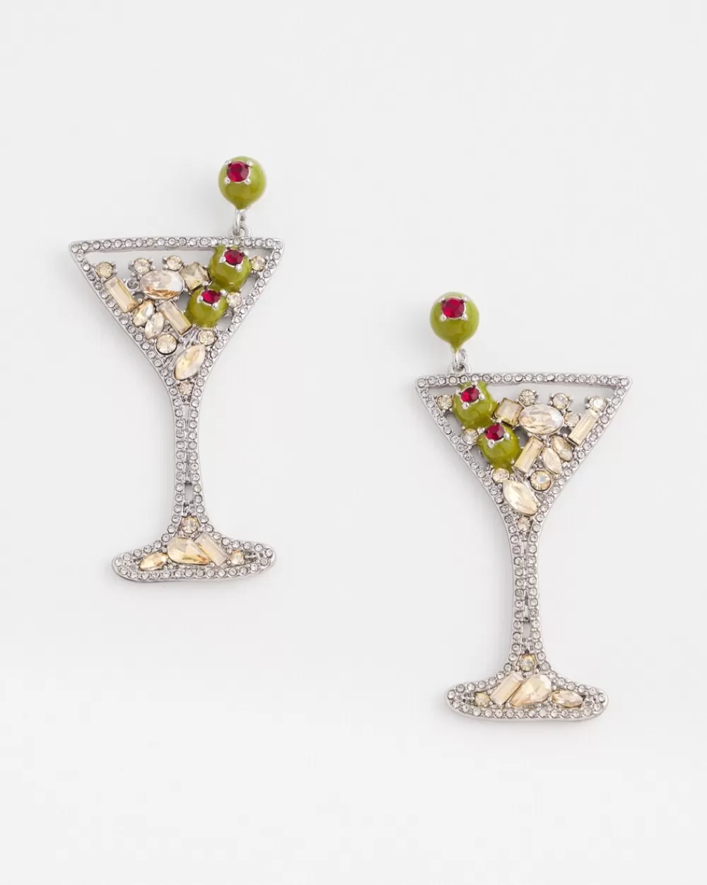 Sale No Droop™ Embellished Martini Earrings Earrings