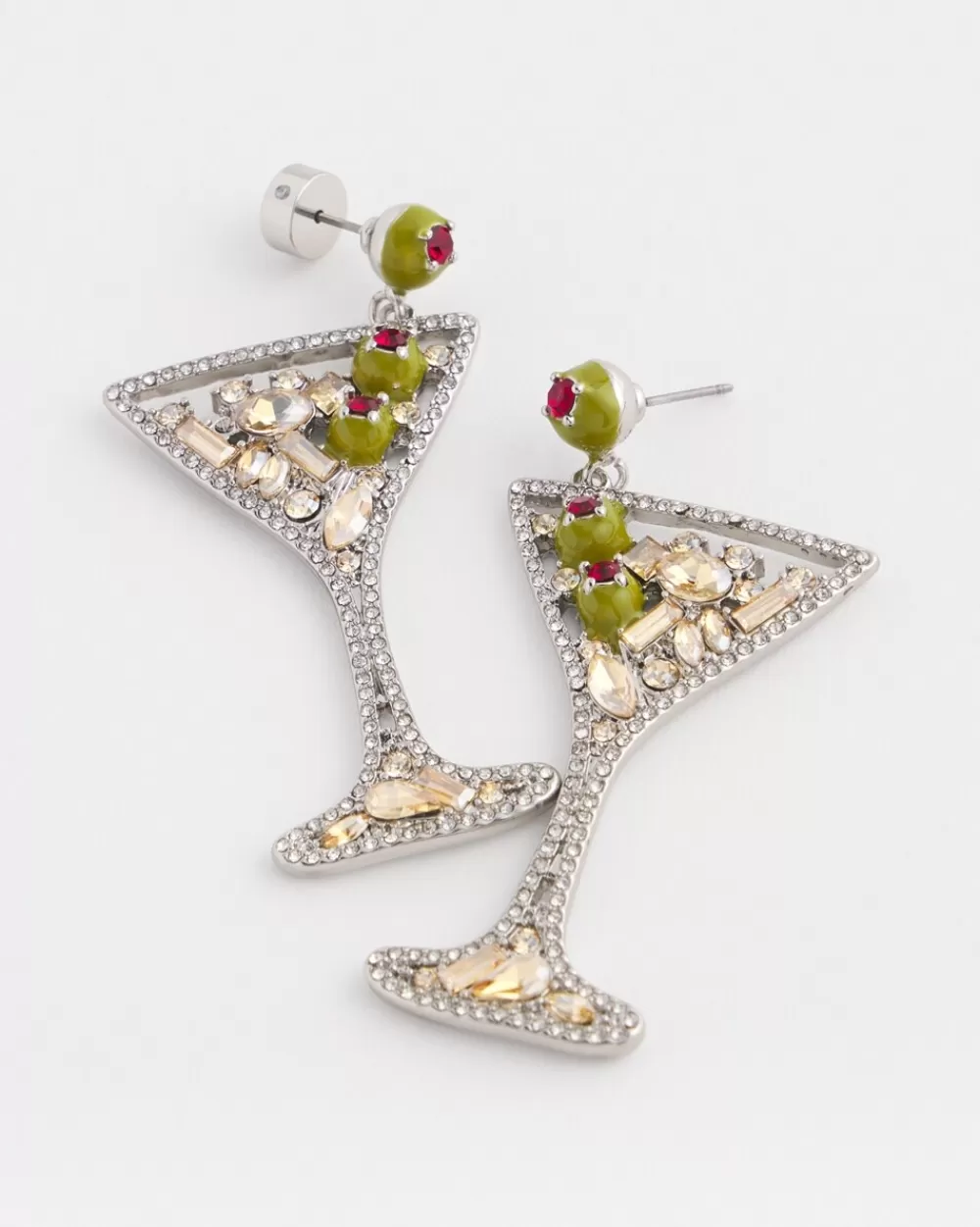 Sale No Droop™ Embellished Martini Earrings Earrings