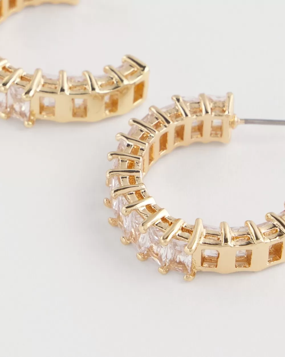 Best No Droop™ Tone Baguette Hoop Earrings Everyday Jewelry