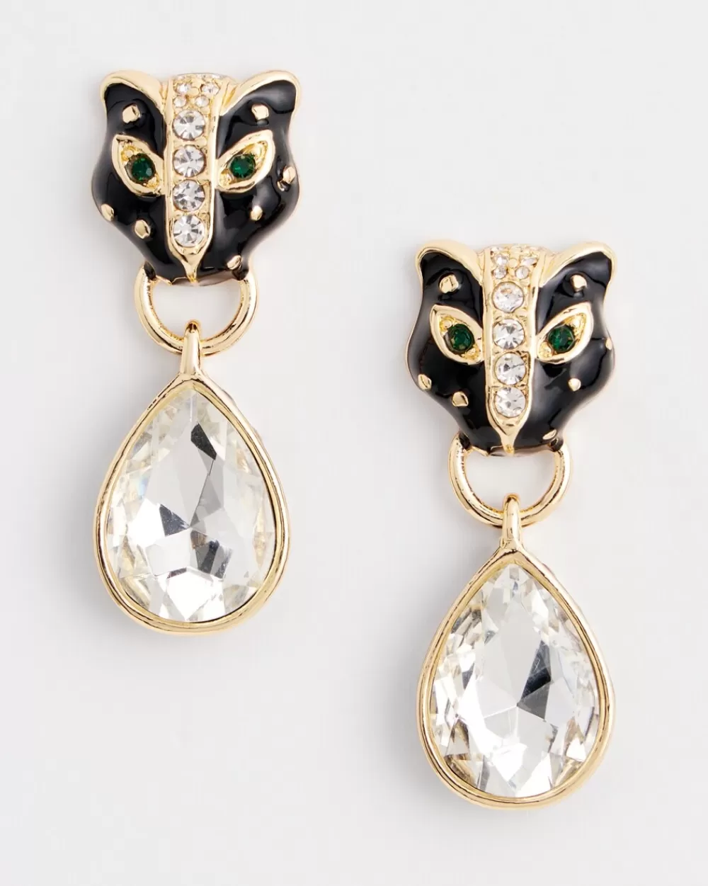 Outlet No Droop™ Jaguar Embellished Drop Earrings Earrings