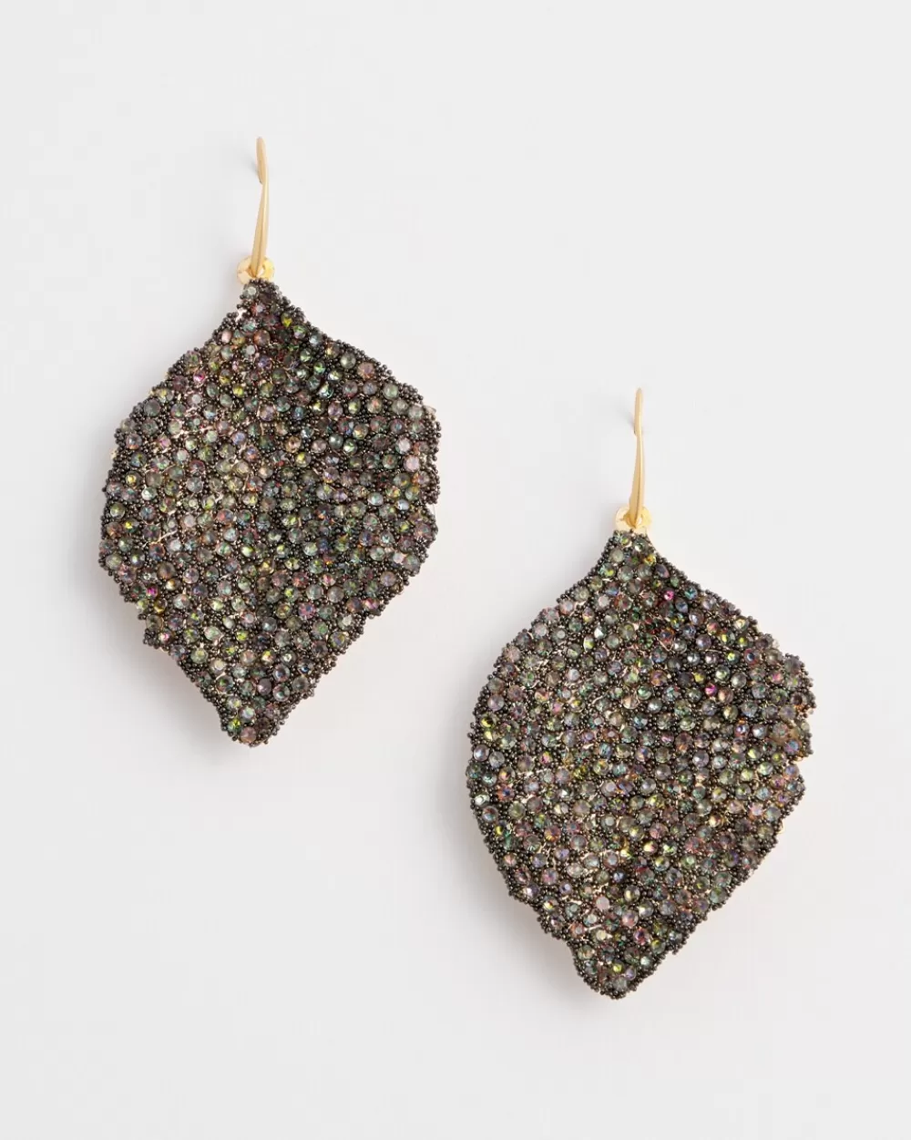 New No Droop™ Pavé Leaf Drop Earrings Earrings