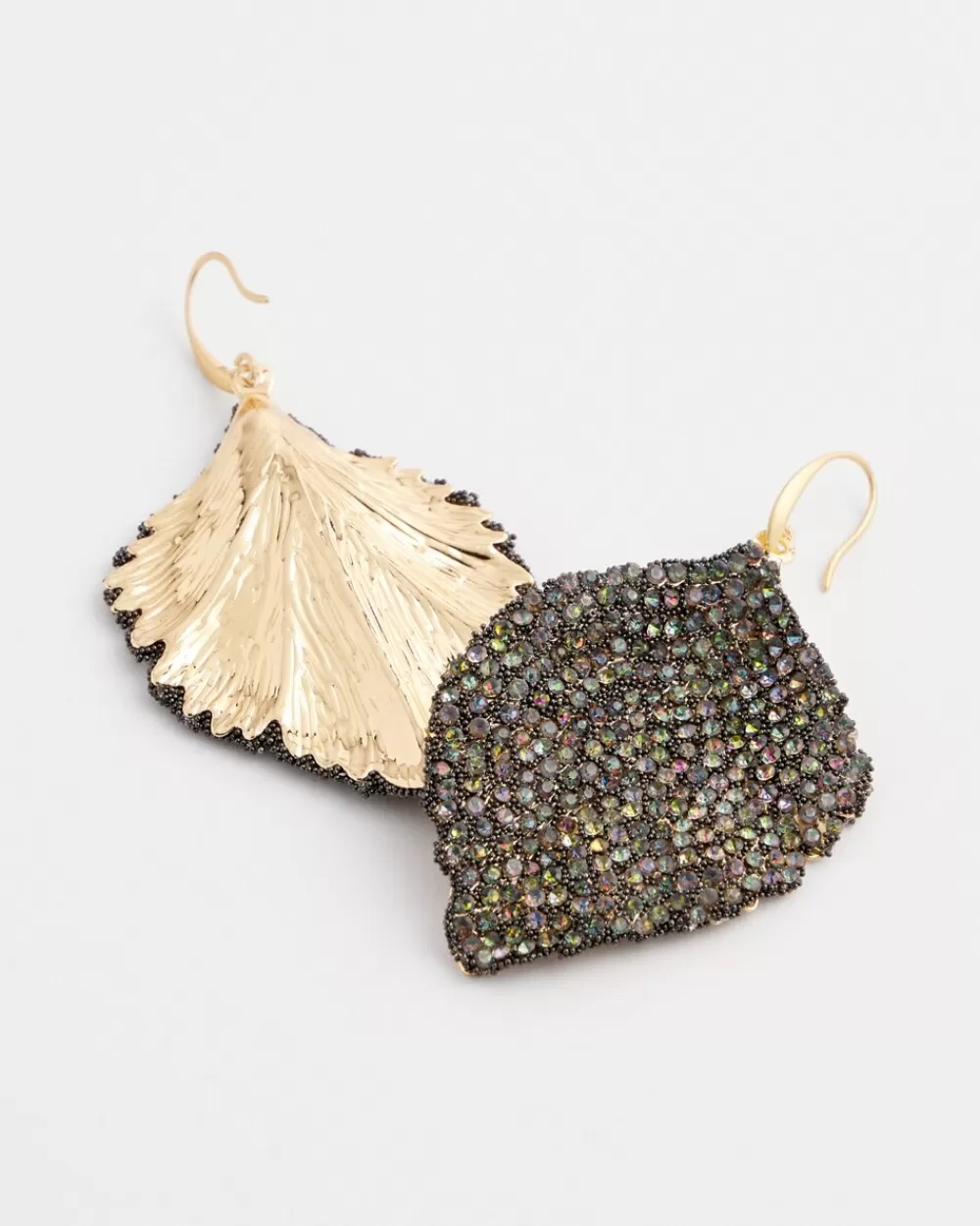 New No Droop™ Pavé Leaf Drop Earrings Earrings