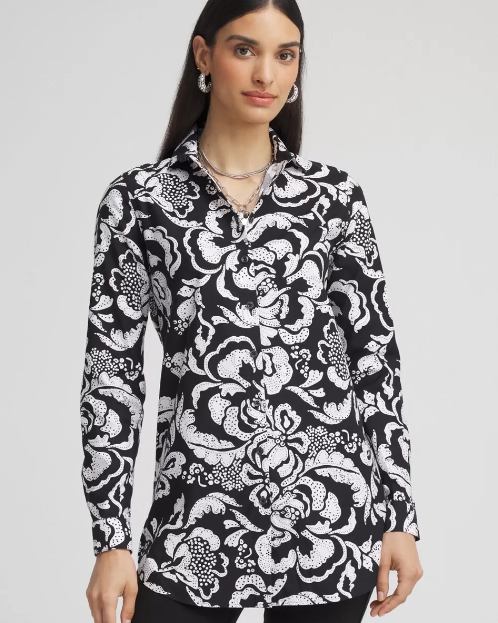 Flash Sale No Iron™ Floral Tunic Tops