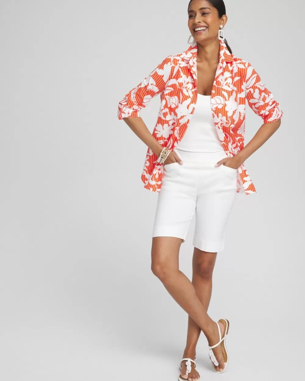 Discount No Iron™ Stretch Orchid Shirt Tops