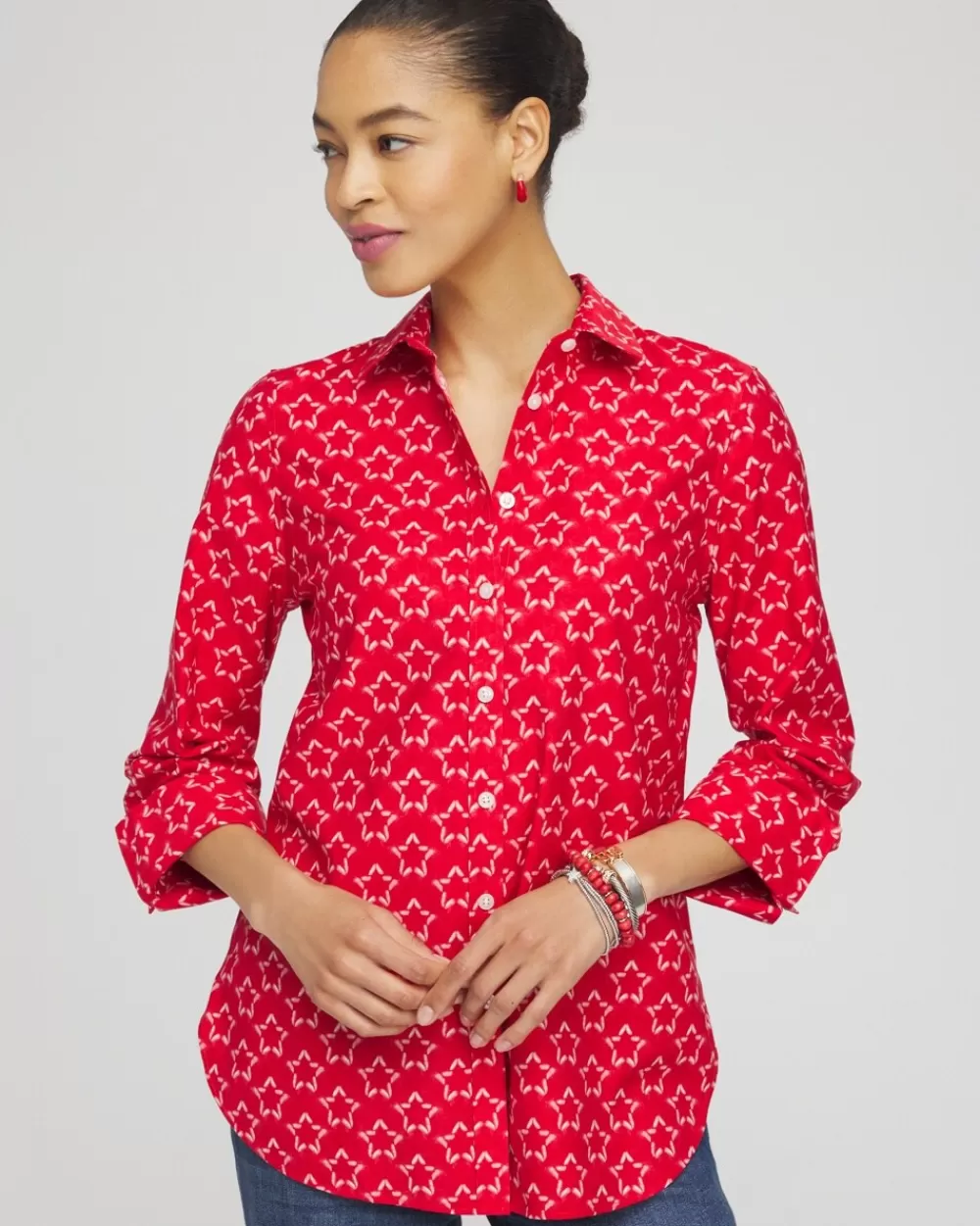 Best No Iron™ Stretch Stars Shirt Tops