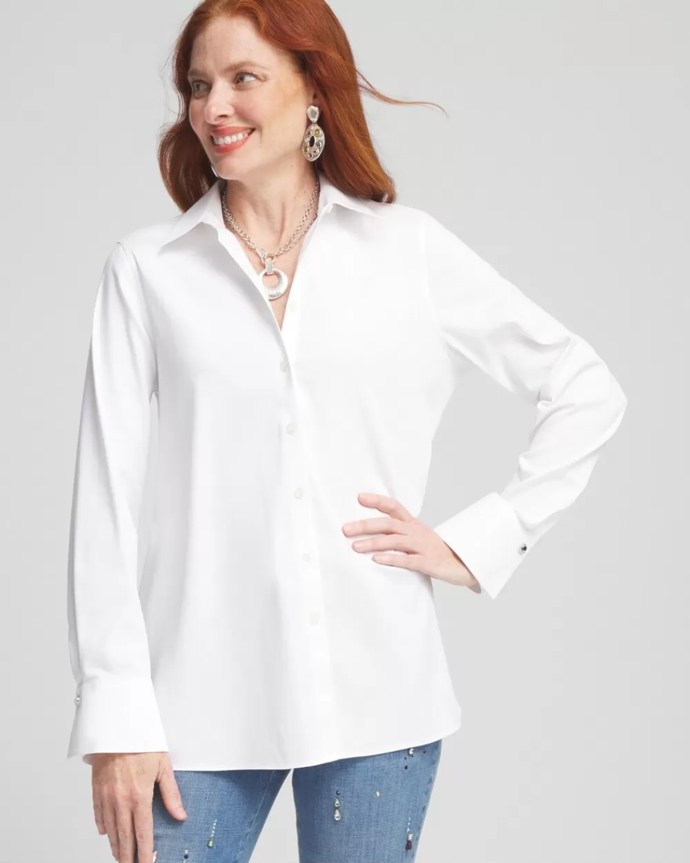 Cheap No Iron™ Trapeze Shirt Tops | Blouses & Shirts