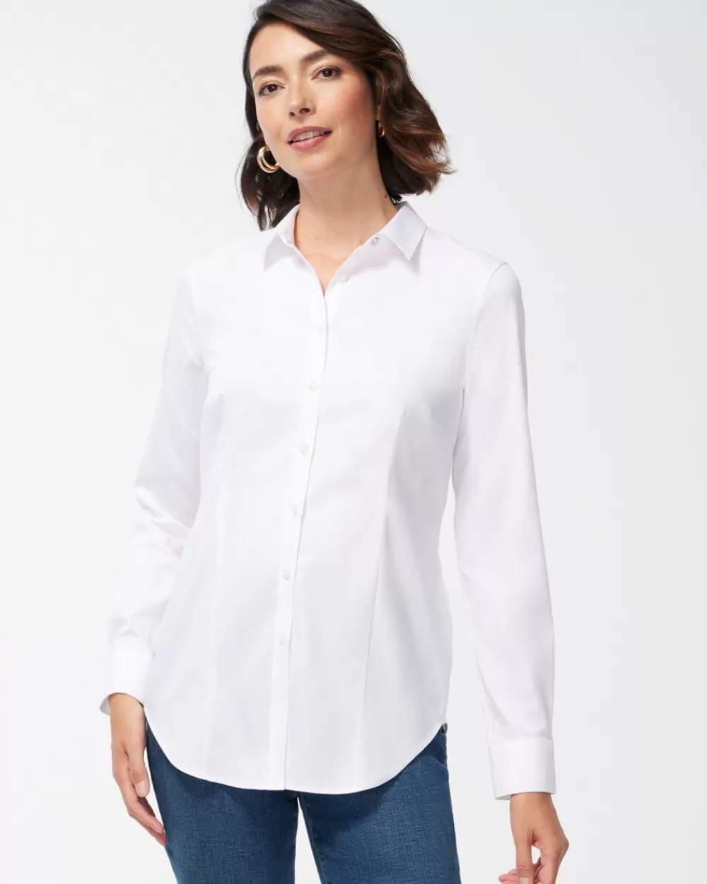 Shop No-Iron™ Fitted Stretch Shirt Tops | Blouses & Shirts