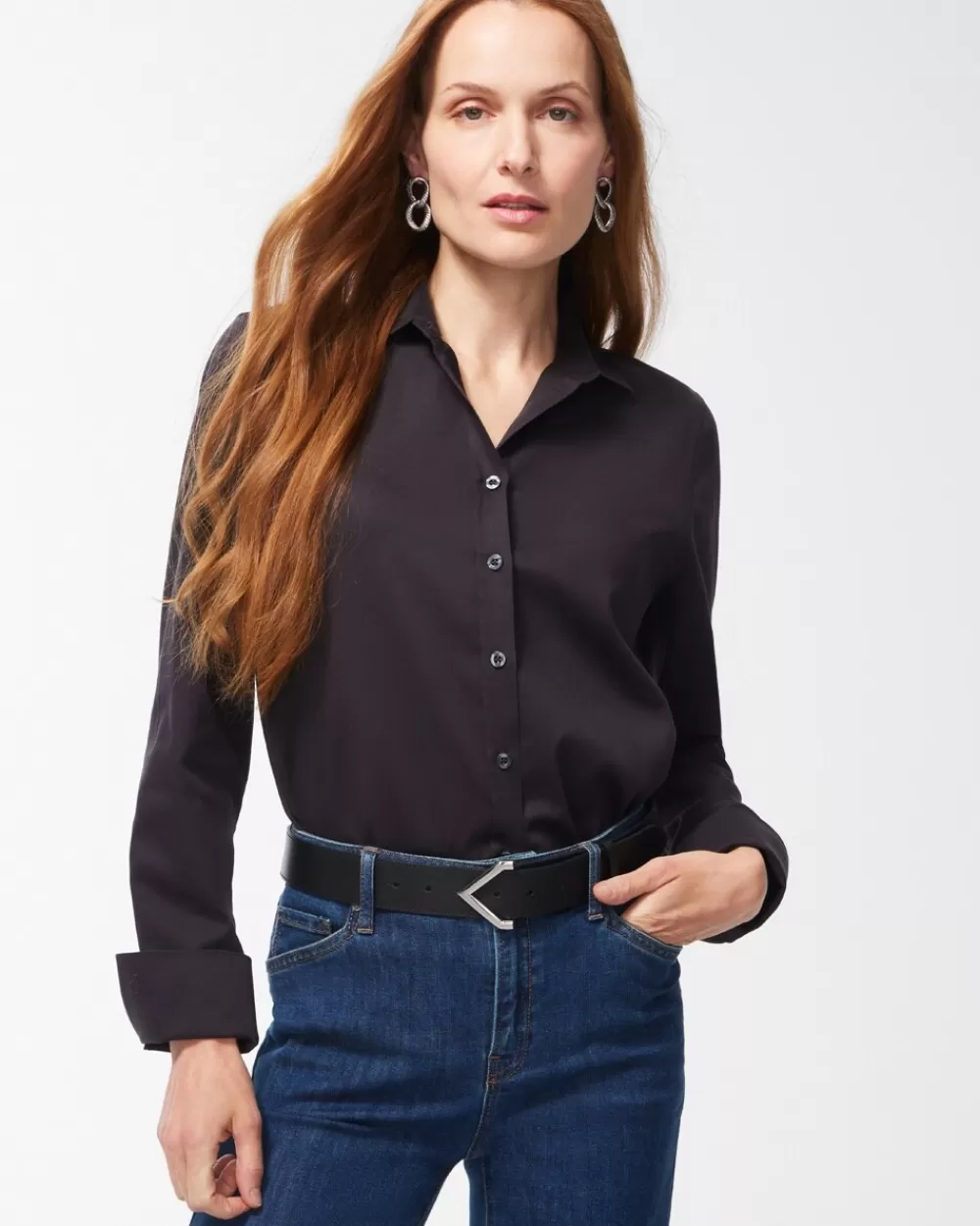 Fashion No-Iron™ Stretch Shirt Tops