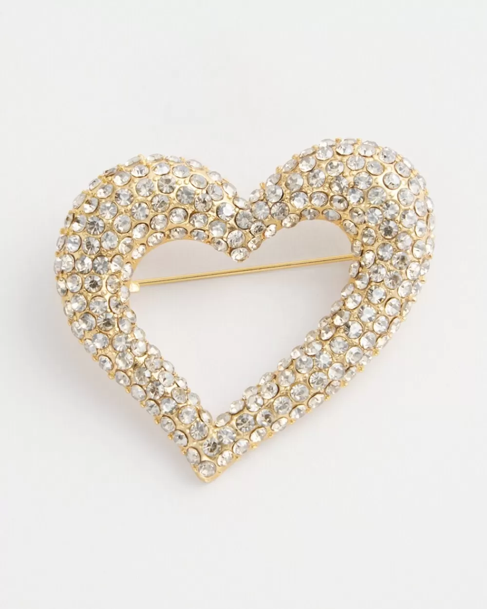 Store Pavé Heart Brooch Pins & Brooches