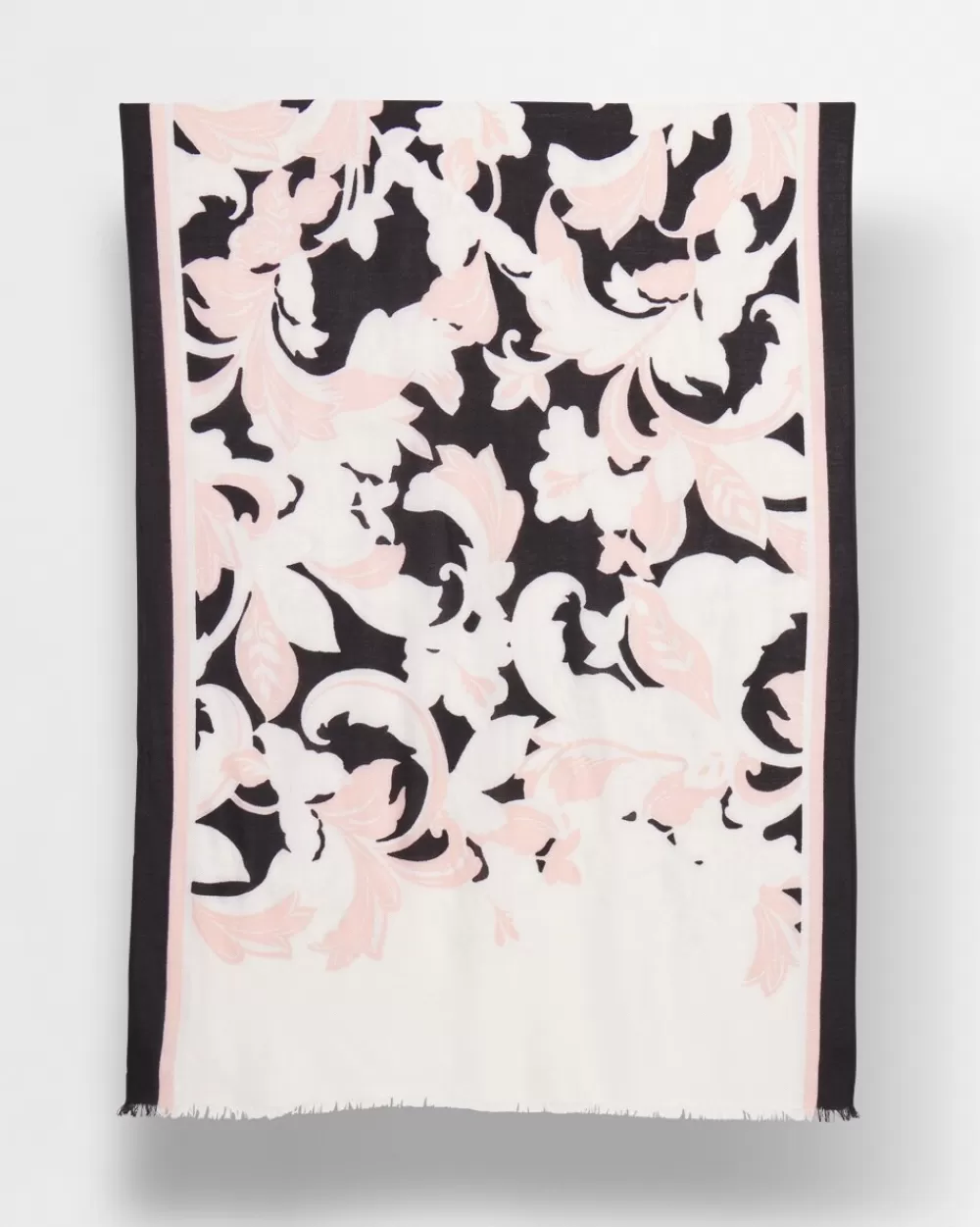 Sale Pink Scroll Floral Scarf Scarves