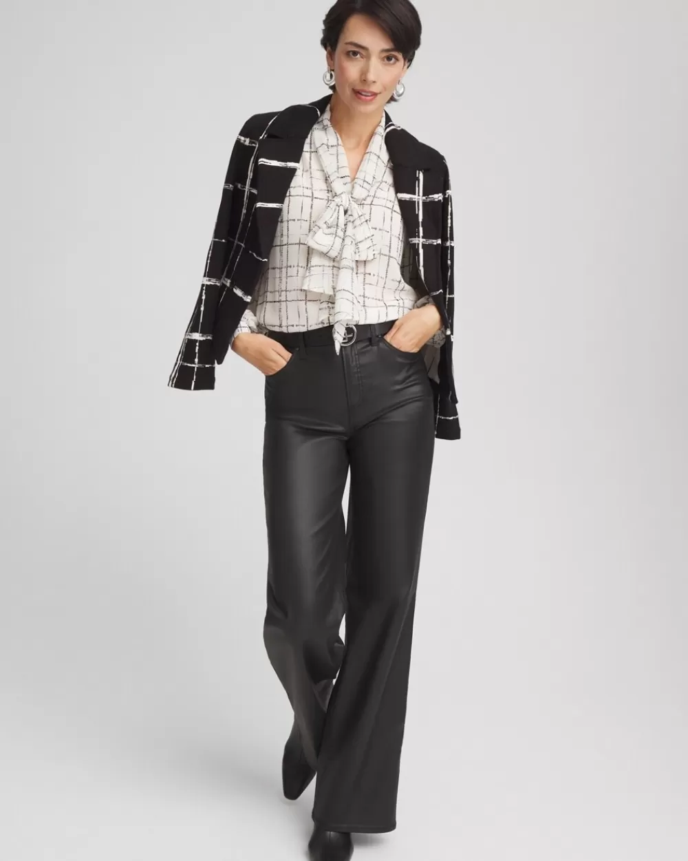 Flash Sale Plaid Tie Bow Blouse Tops | Blouses & Shirts