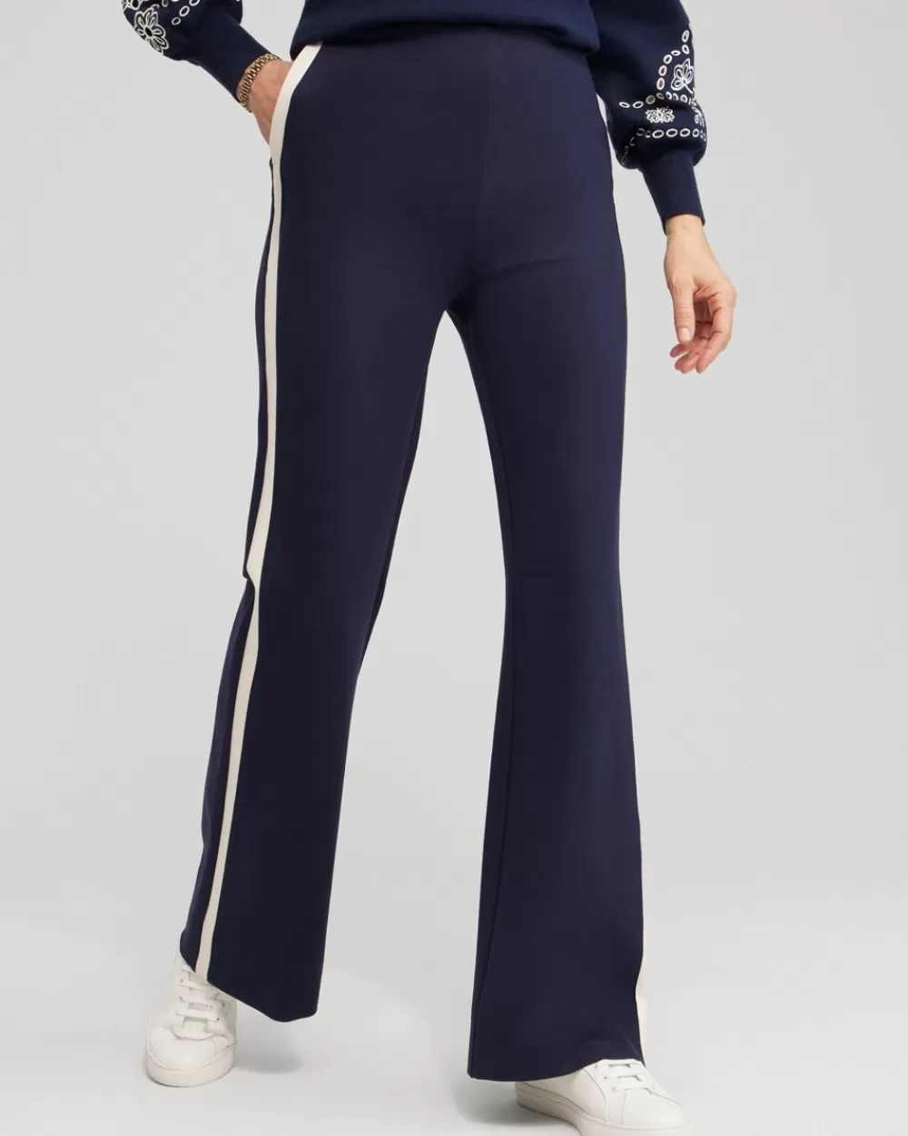 Best Sale Ponte Side Stripe Flare Pants Pants