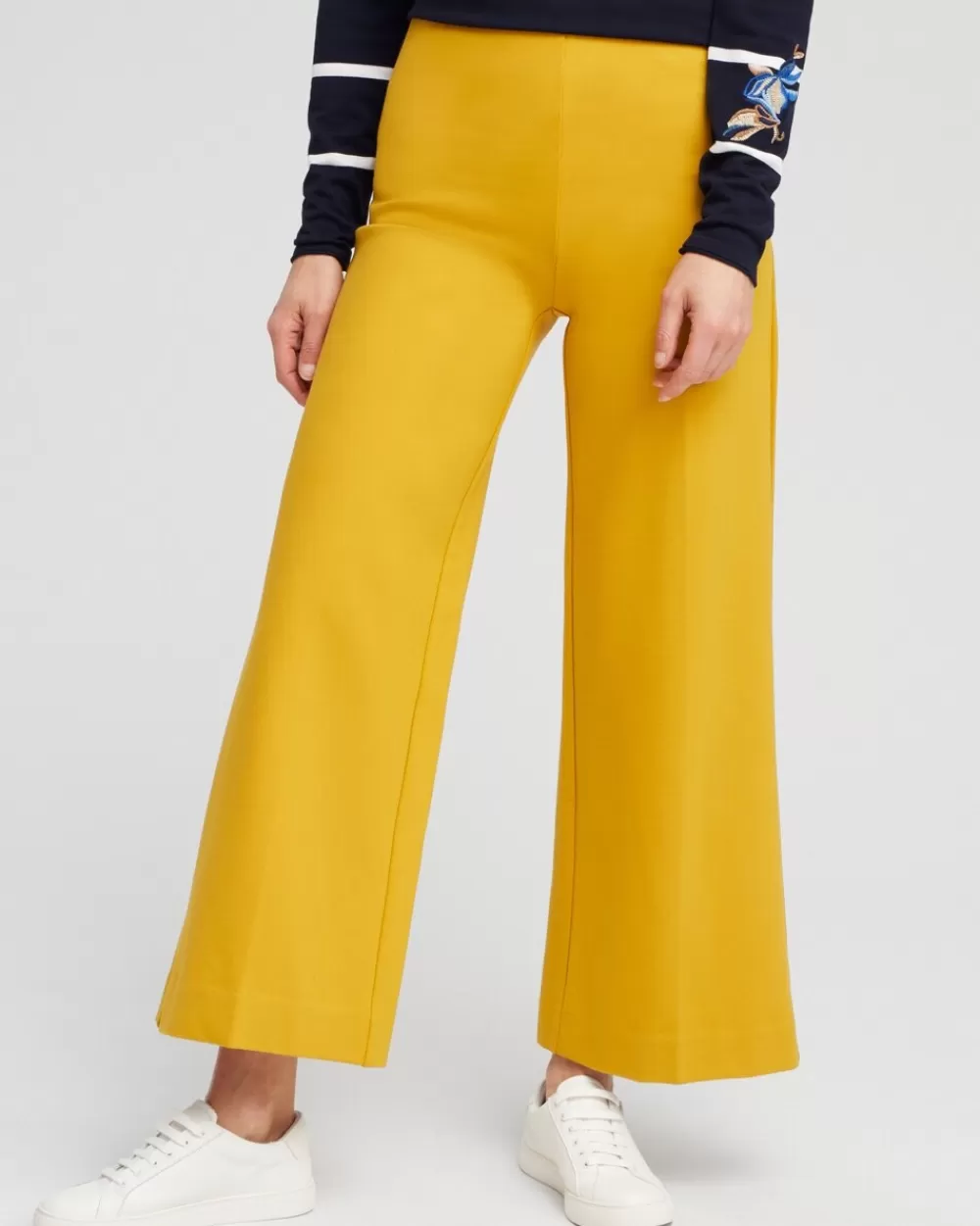 Clearance Ponte Wide Leg Ankle Pants Pants