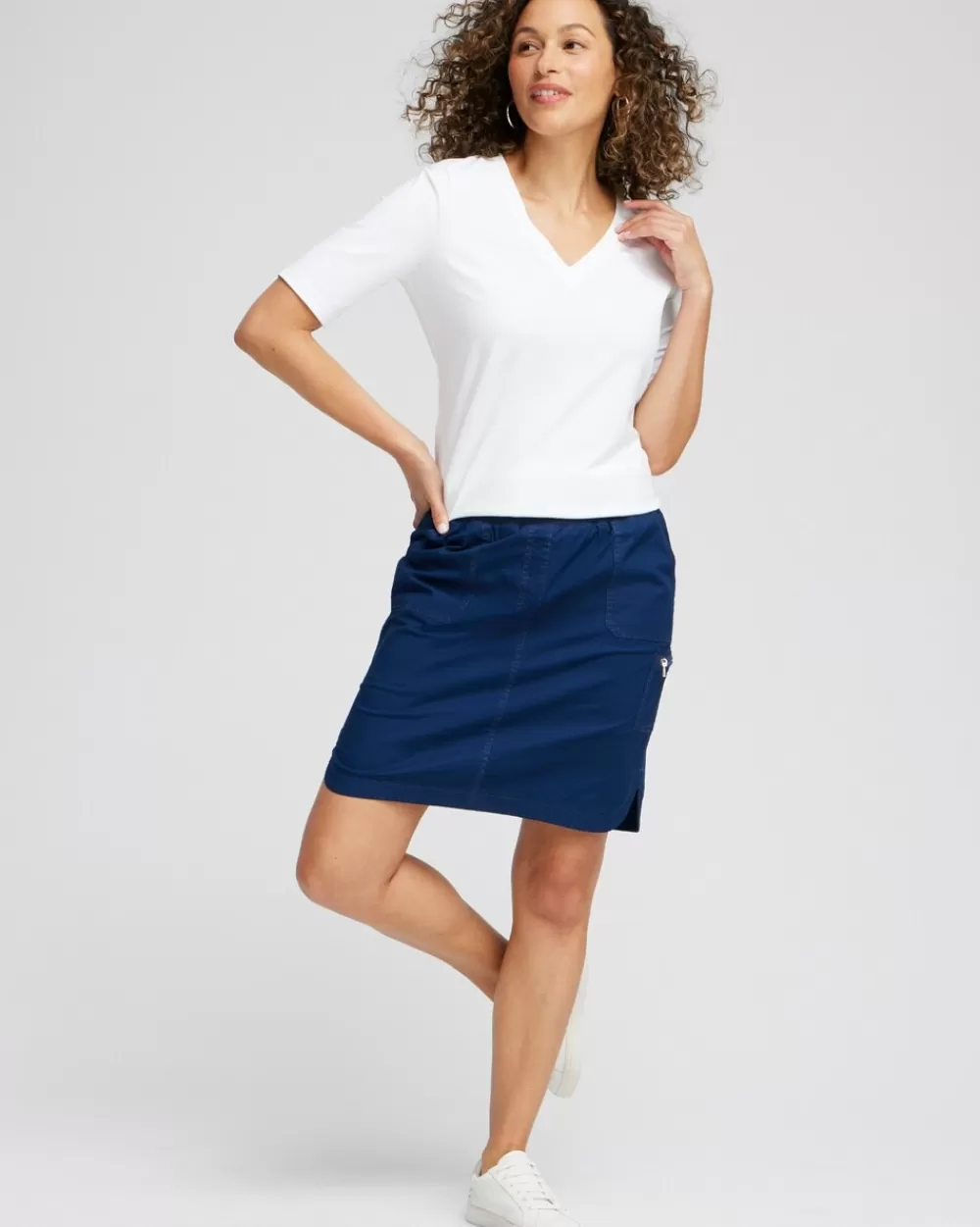 Shop Poplin Ribbed Skort Pants