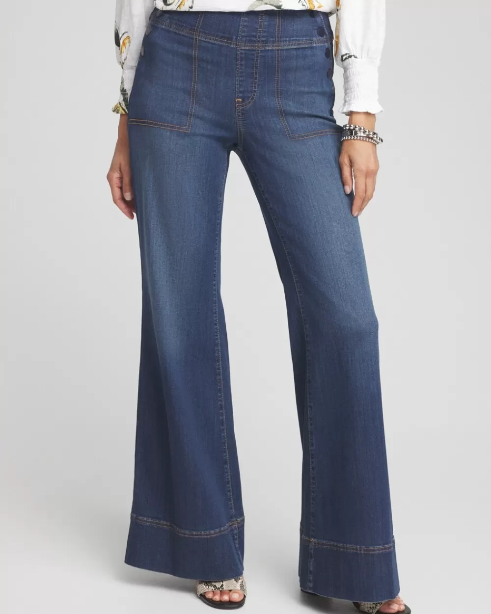 New Pull-On Flare Trouser Jeans Jeans & Denim