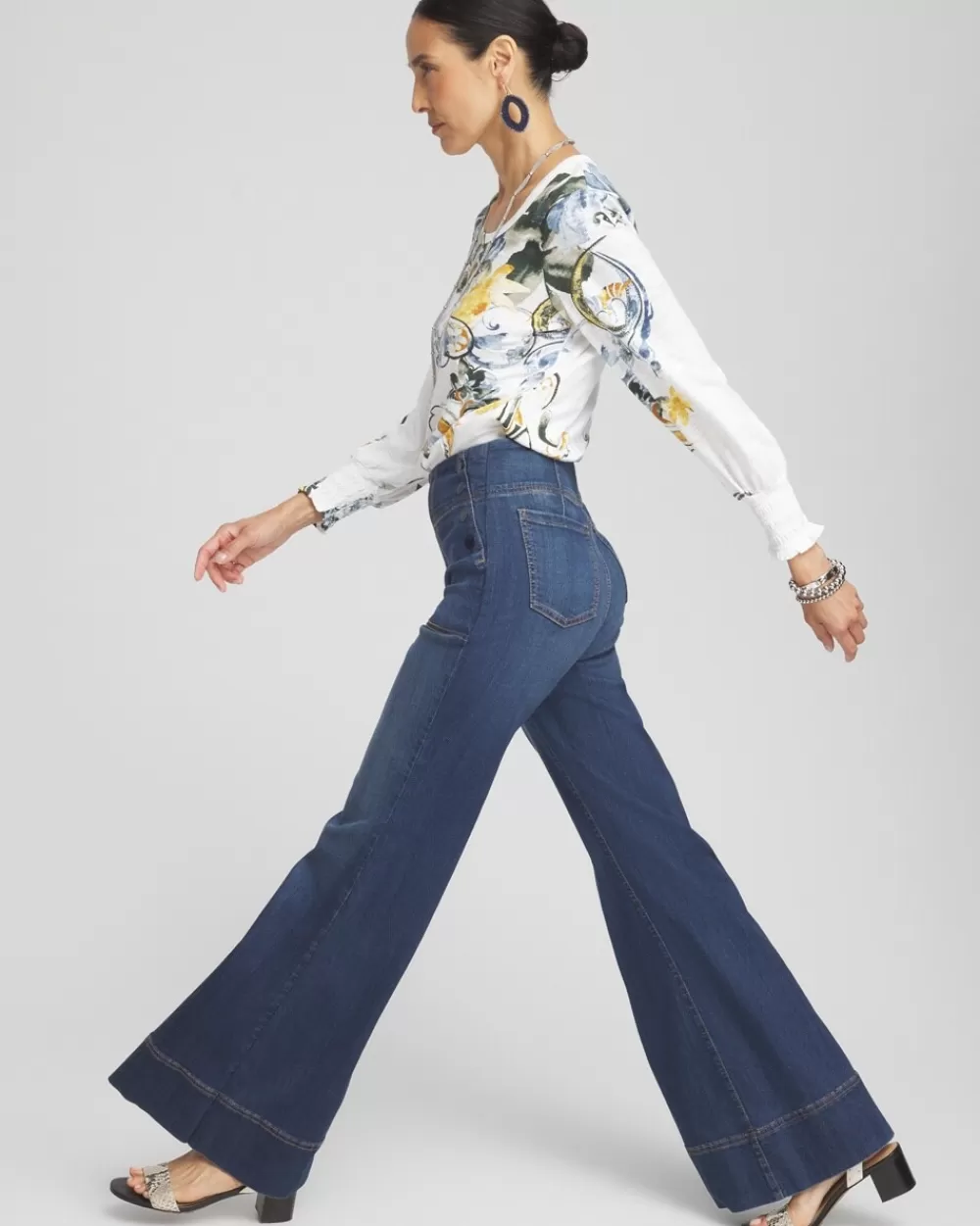 New Pull-On Flare Trouser Jeans Jeans & Denim