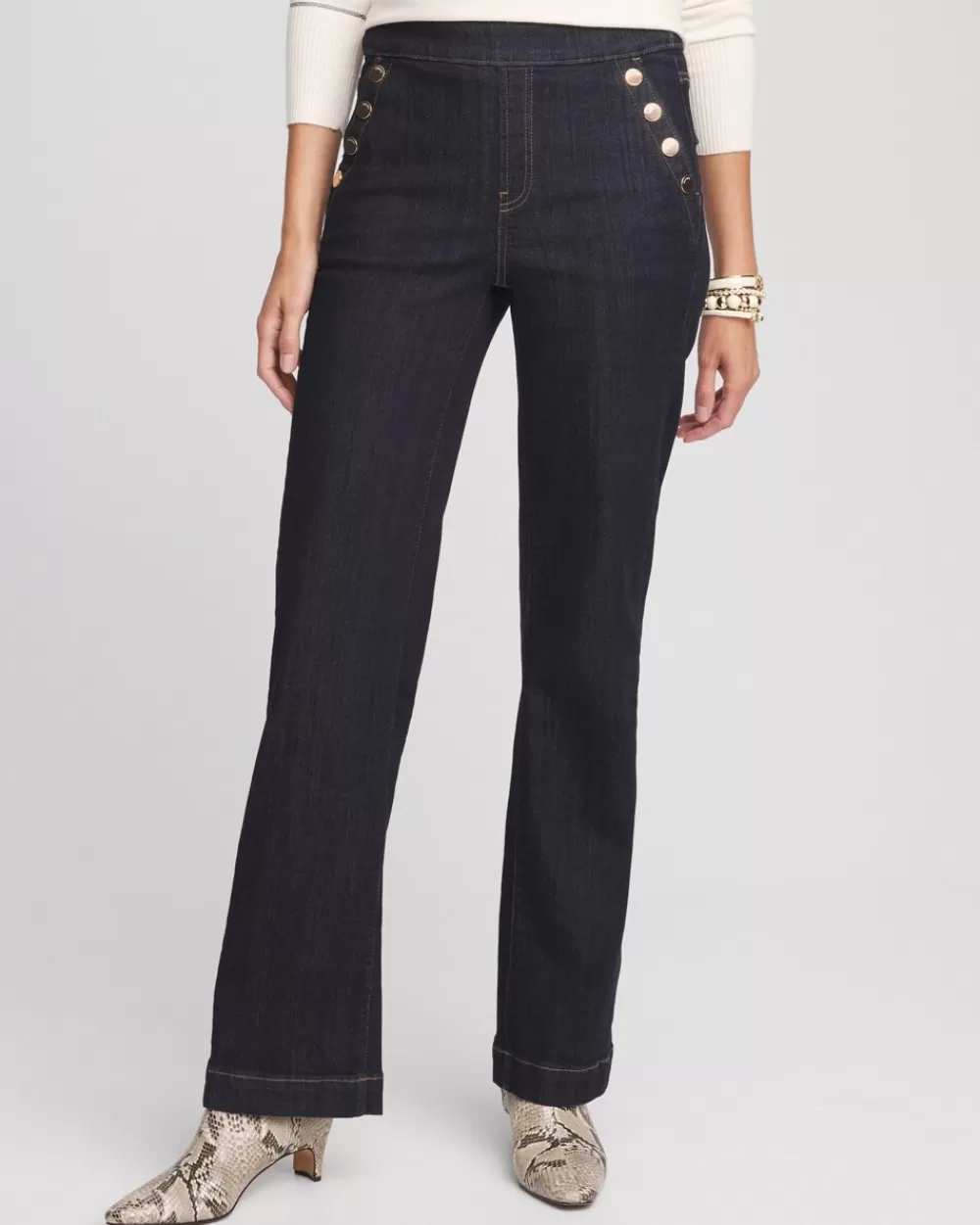 New Pull-On Wide Leg Jean Jeans & Denim