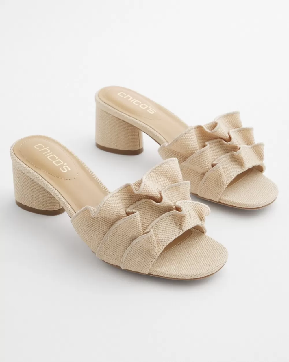 Flash Sale Raffia Ruffle Heels Shoes