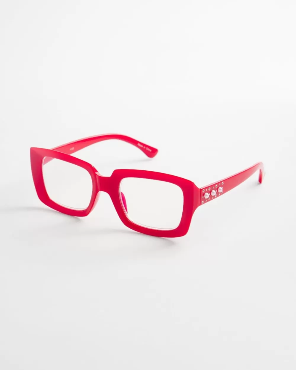 Shop Red Rectangle Frame Readers Eyewear