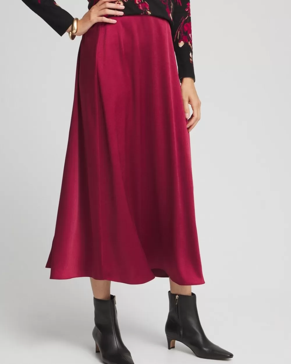 Best Relaxed Stretch Satin Skirt Skirts