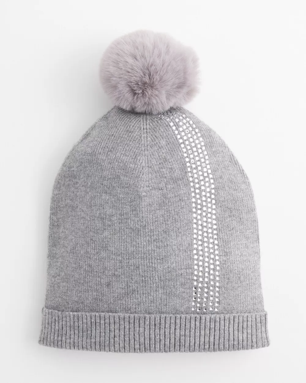 Flash Sale Rhinestone Cashmere Blend Pom Pom Hat Cold Weather Accessories | Hats