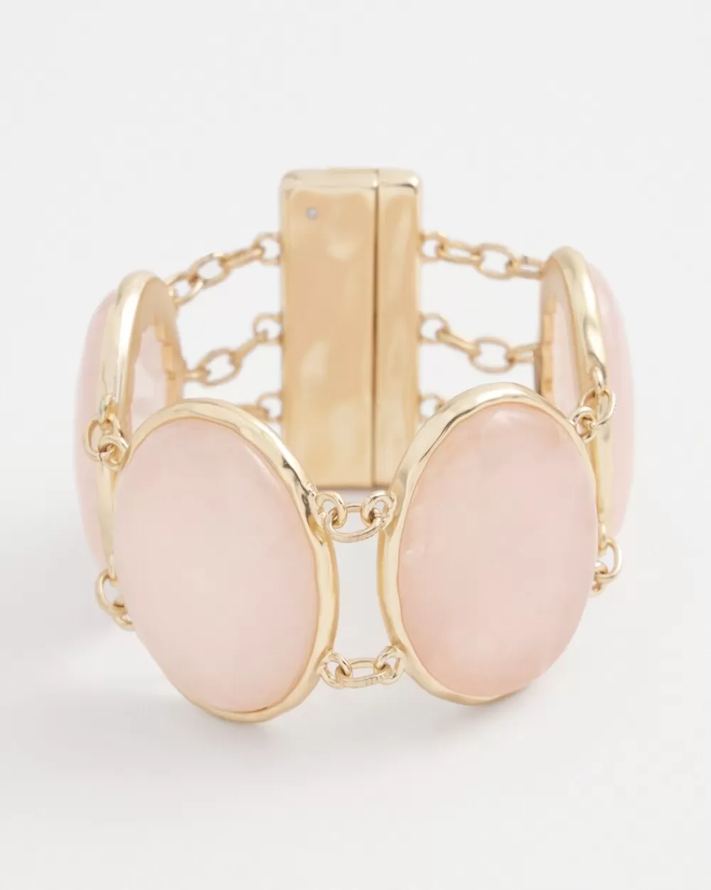 Best Sale Rose Quartz Gold Tone Bracelet Bracelets