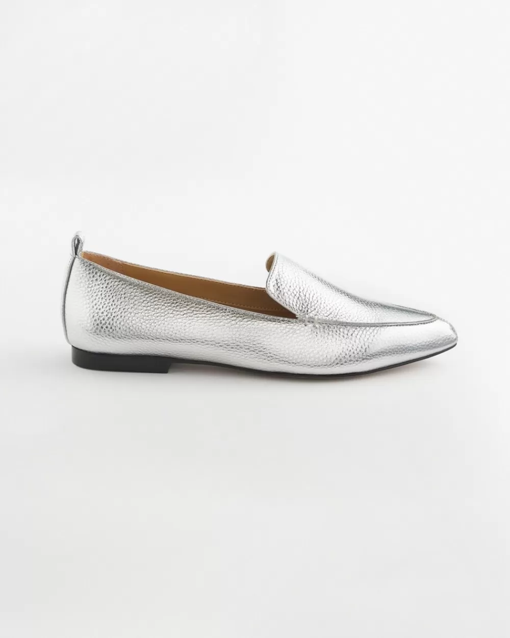 Hot Metallic Leather Loafer Shoes