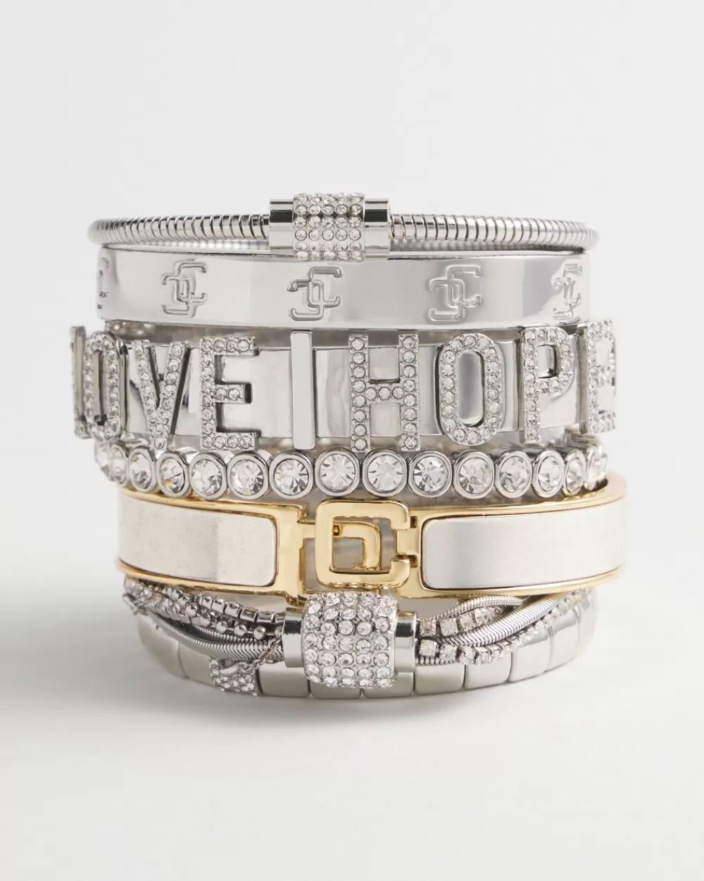 Online Tone Pavé Barrel Bracelet Bracelets | Everyday Jewelry