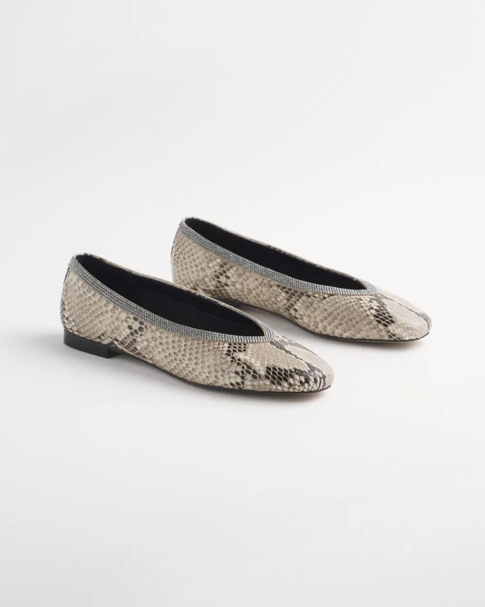 Outlet Snake Print Flats Shoes