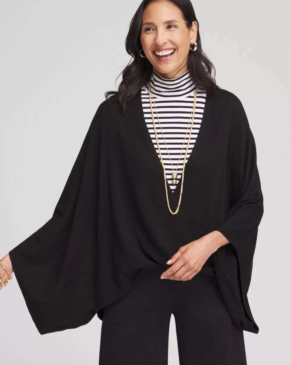 Store Surplice Sweater Poncho Tops