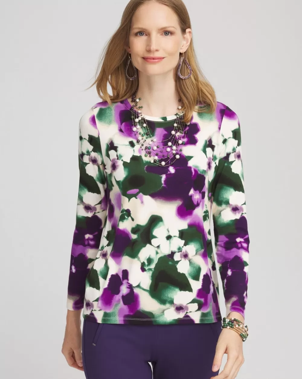 Clearance Touch Of Cool™ Bloom Long Sleeve Layering Tee Tops