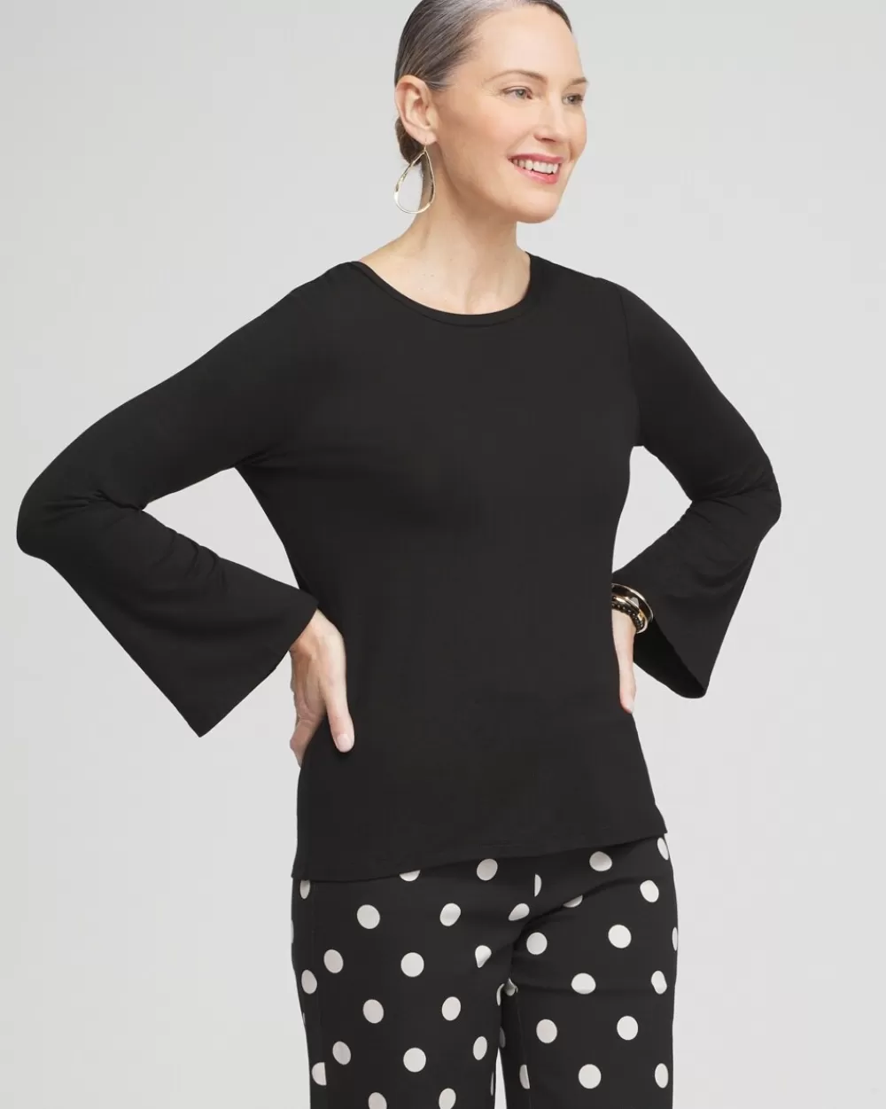 Discount Touch Of Cool™ Dots Flare Tee Tops