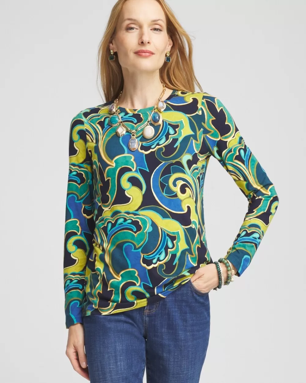 New Touch Of Cool™ Swirl Layering Tee Tops