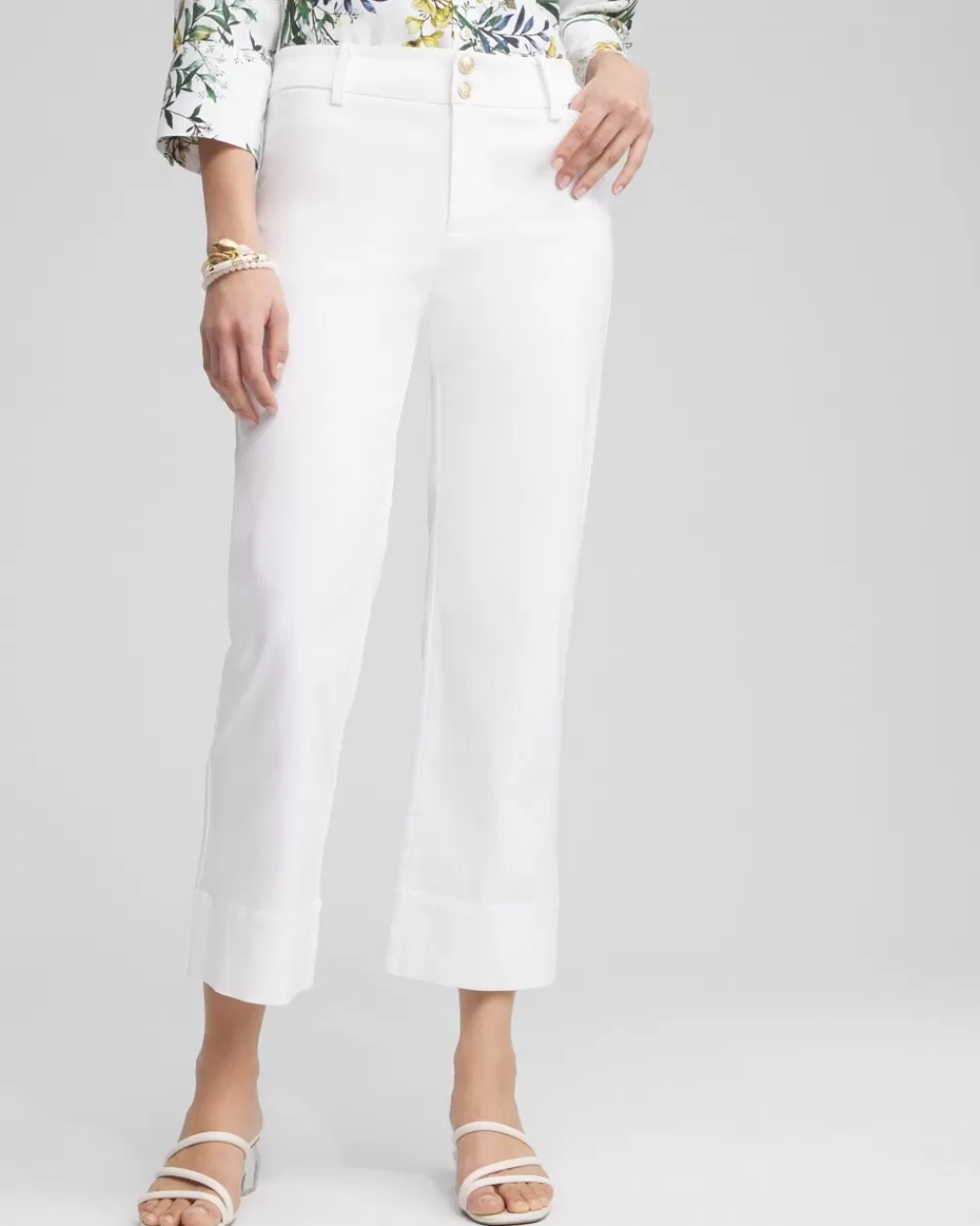 Hot Trapunto Wide Leg Cropped Pants Pants