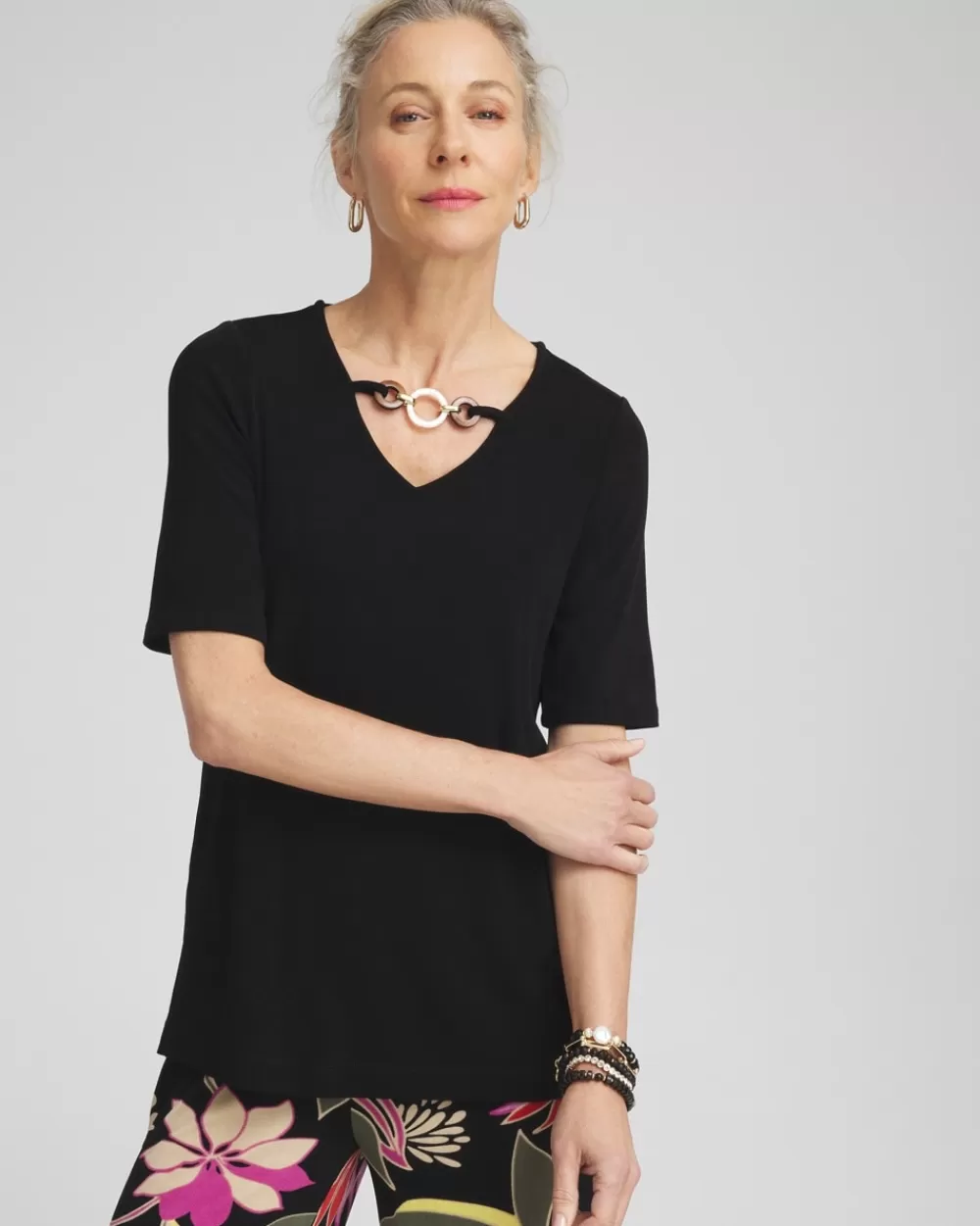 Cheap Travelers™ Chain Detail Top Tops