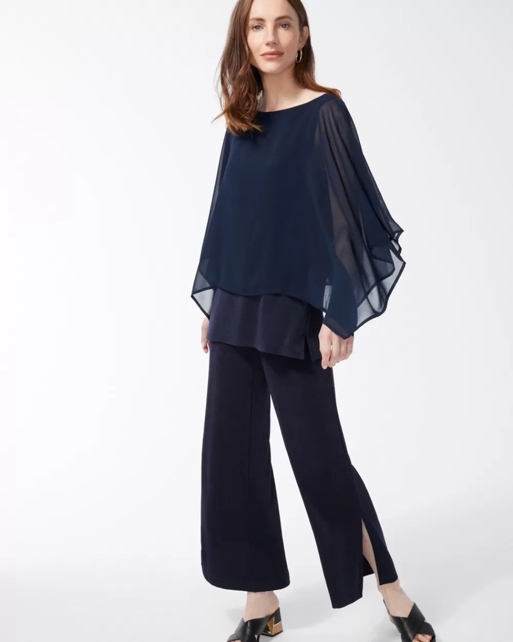 Fashion Travelers Chiffon Layered Top Tops