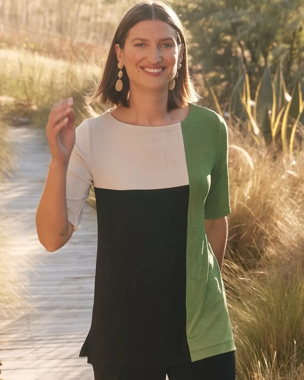 Fashion Travelers™ Colorblock Tunic Tops