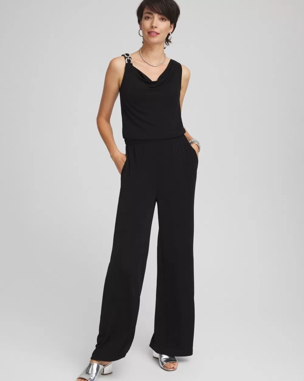 Flash Sale Travelers™ Drape Neck Jumpsuit Dresses