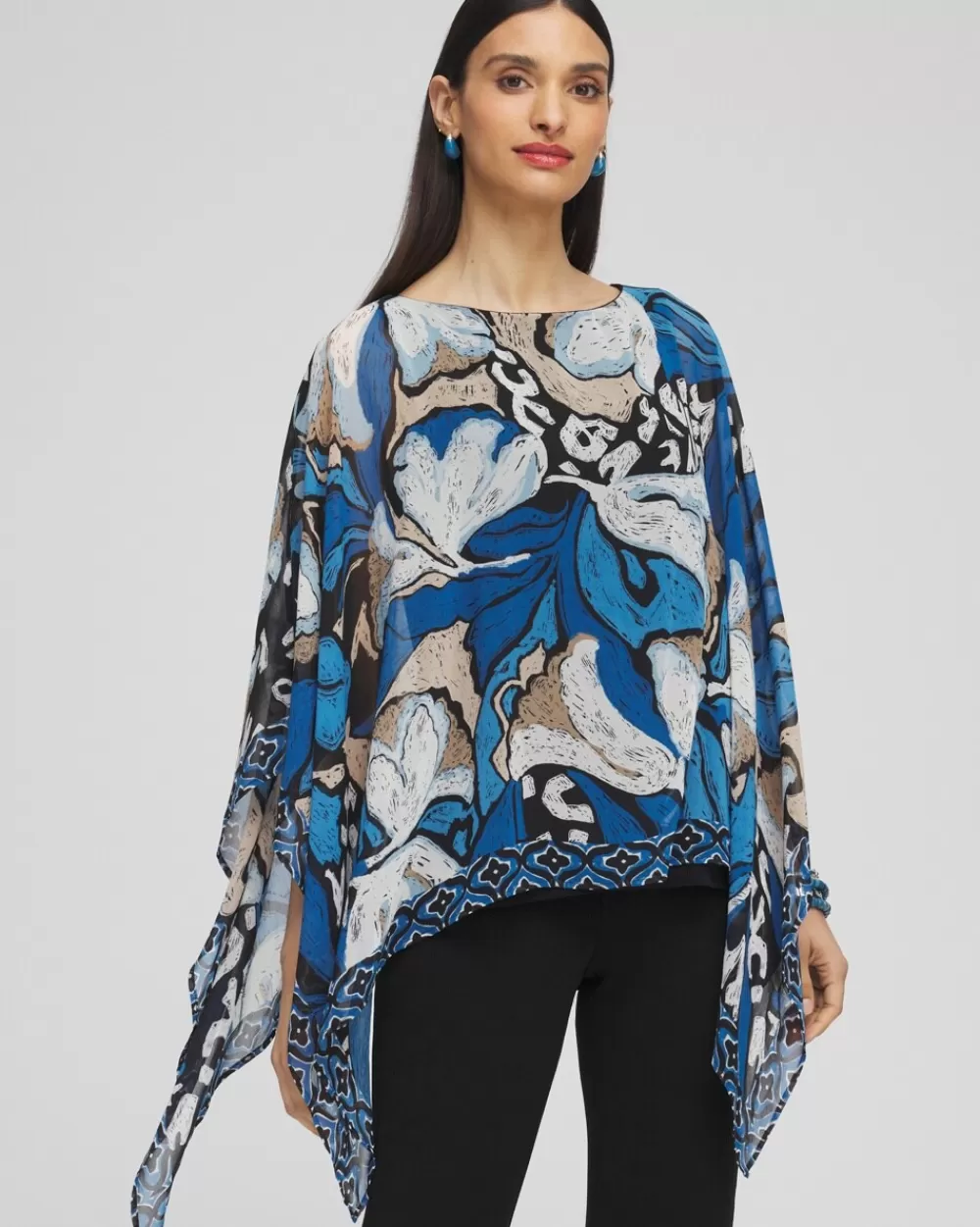 Best Travelers™ Floral Chiffon Layer Top Tops