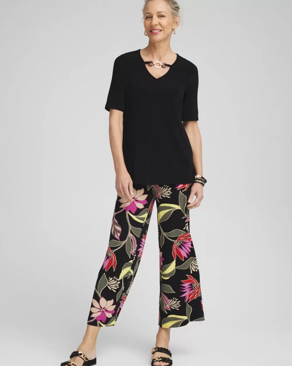 Sale Travelers™ Floral Crops Pants