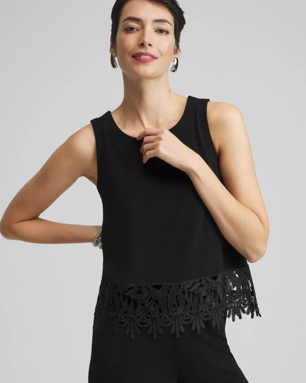 Outlet Travelers™ Lace Trim Top Tops