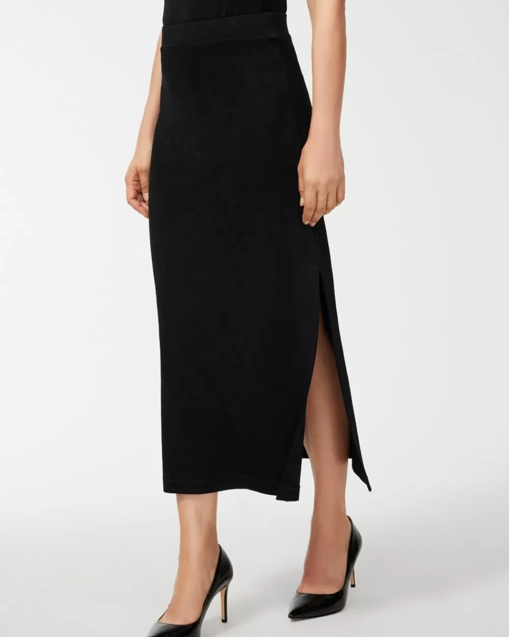 Online Travelers Side Slit Maxi Skirt Skirts