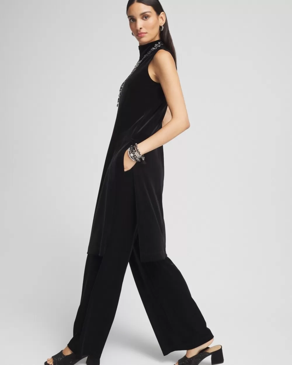 Cheap Travelers™ Velvet Wide Leg Pant Pants