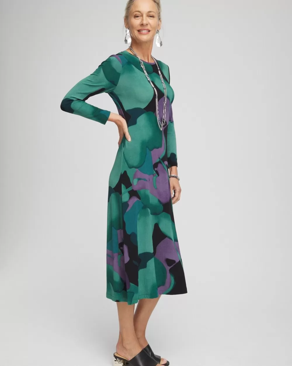 Clearance Travelers™ Watercolor Midi Dress Dresses