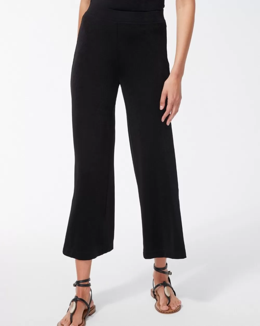 Store Travelers Wide Leg Side Slit Ankle Pants Pants