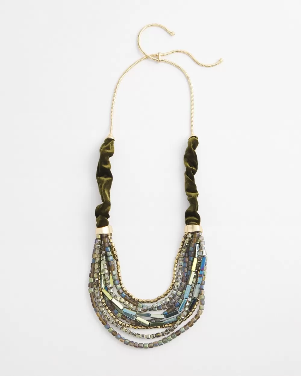 Flash Sale Velvet Beaded Statement Necklace Necklaces