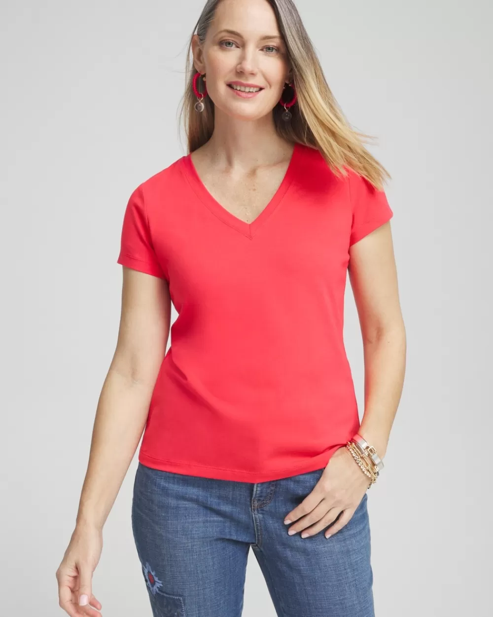 Hot V-neck Perfect Tee Tops