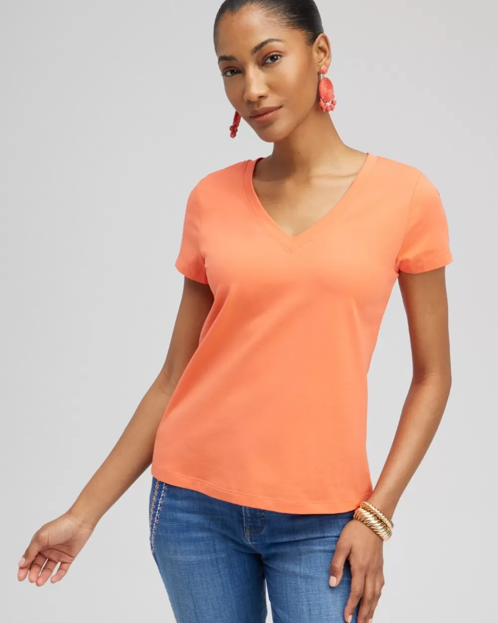 Sale V-neck Perfect Tee Tops