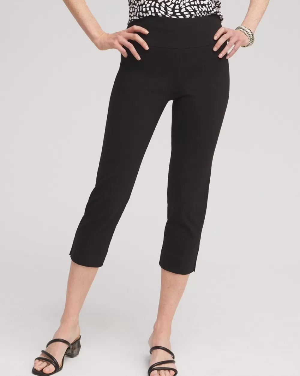 Best Wide Waistband Vented Pull-on Capris Pants