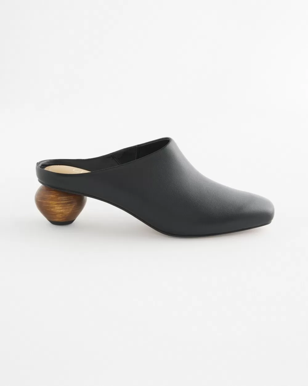 Best Wood Heel Leather Mule Shoes